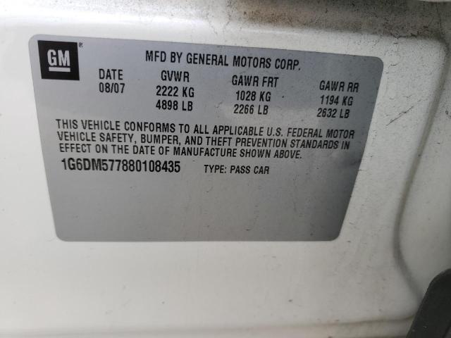 2008 Cadillac Cts VIN: 1G6DM577880108435 Lot: 59689294