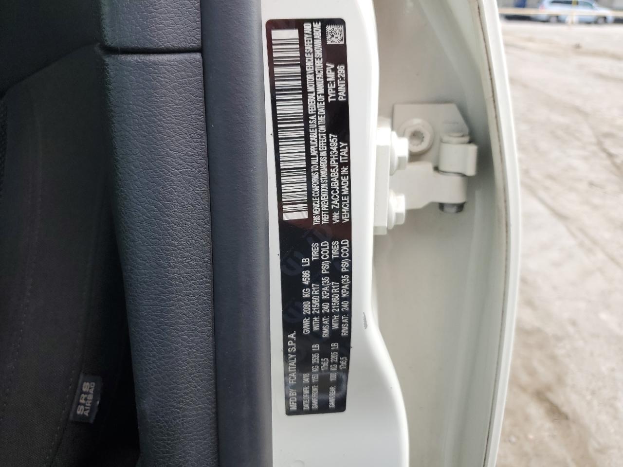 ZACCJBAB5JPH34957 2018 Jeep Renegade Sport