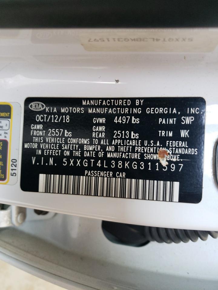 5XXGT4L38KG311597 2019 Kia Optima Lx