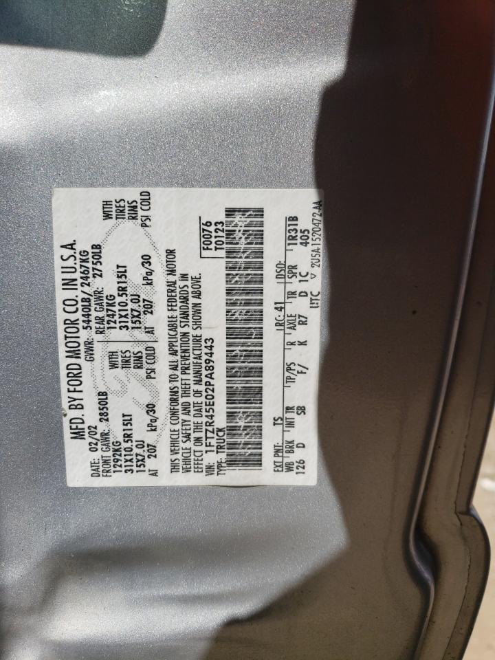 1FTZR45E02PA89443 2002 Ford Ranger Super Cab