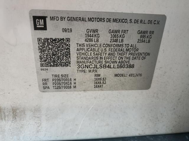 2020 CHEVROLET TRAX 1LT - 3GNCJLSB4LL160388