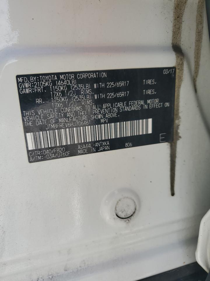 JTMBFREV6HJ706461 2017 Toyota Rav4 Le