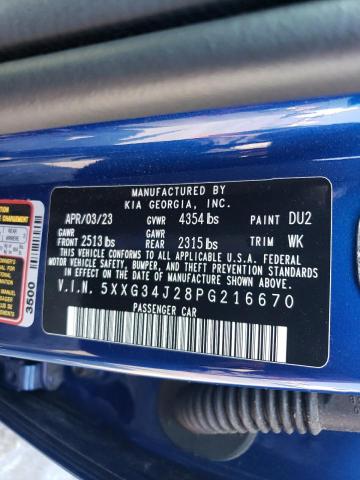 2023 Kia K5 Ex VIN: 5XXG34J28PG216670 Lot: 58477724