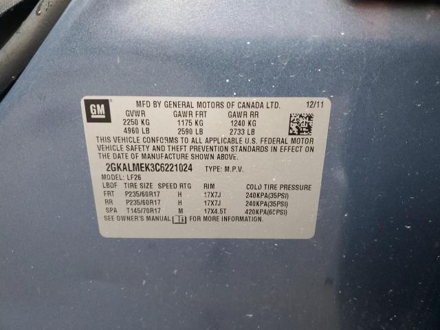 2012 GMC Terrain Sle VIN: 2GKALMEK3C6221024 Lot: 57294674