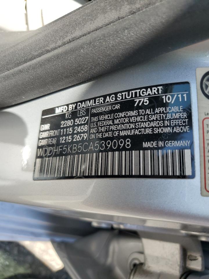 WDDHF5KB5CA539098 2012 Mercedes-Benz E 350