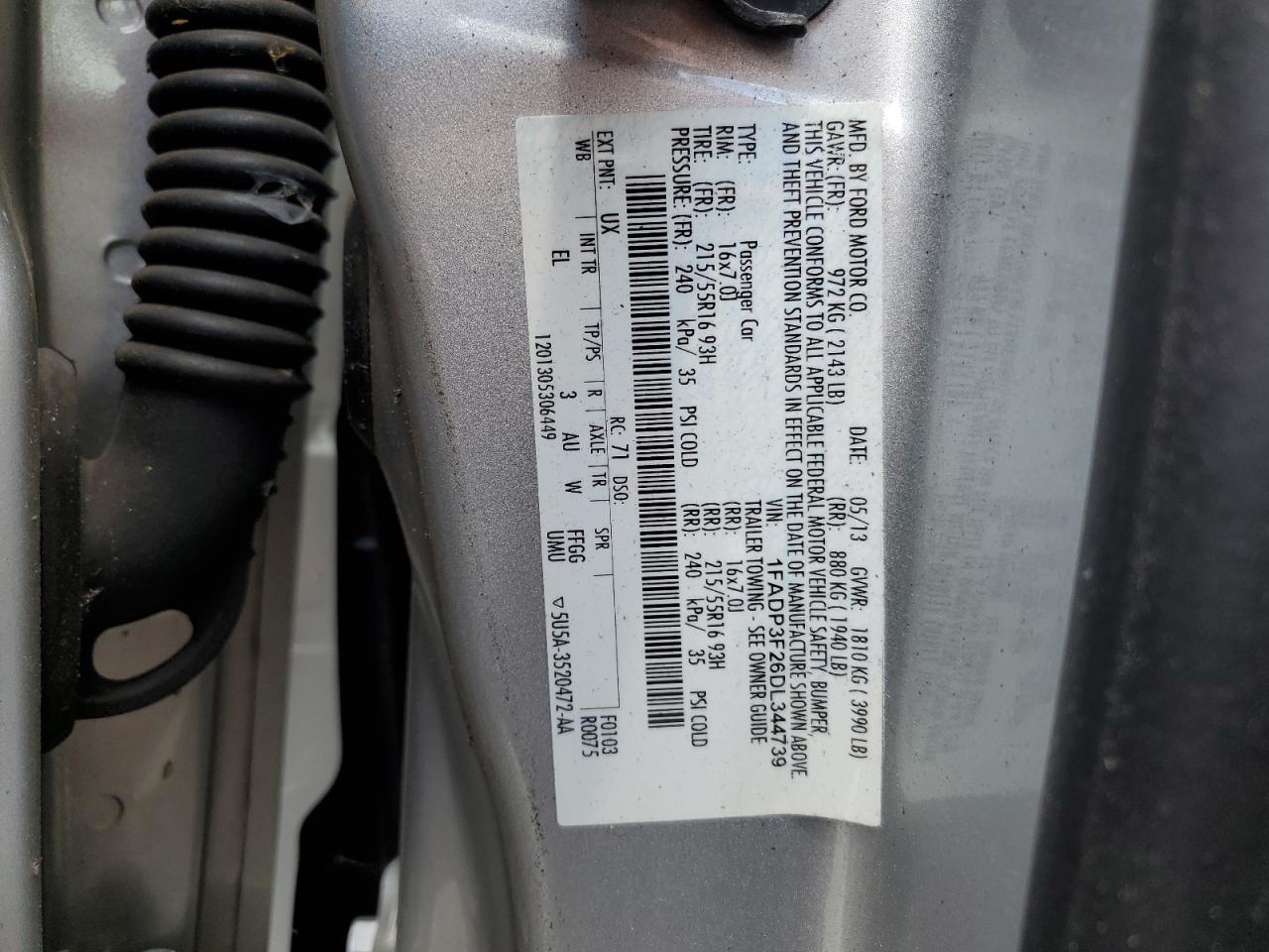 1FADP3F26DL344739 2013 Ford Focus Se