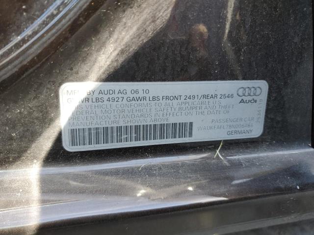 2011 Audi A4 Prestige VIN: WAUKFAFL7BN005486 Lot: 58321274