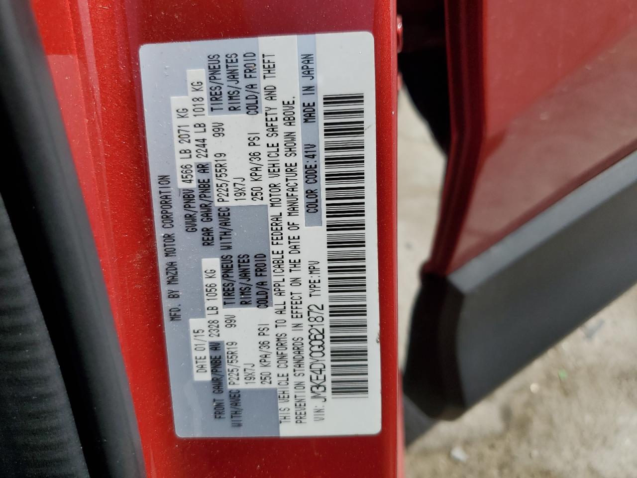 JM3KE4DY0G0621872 2016 Mazda Cx-5 Gt