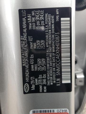 2022 Hyundai Tucson Sel VIN: 5NMJCCAEXNH010873 Lot: 60069134