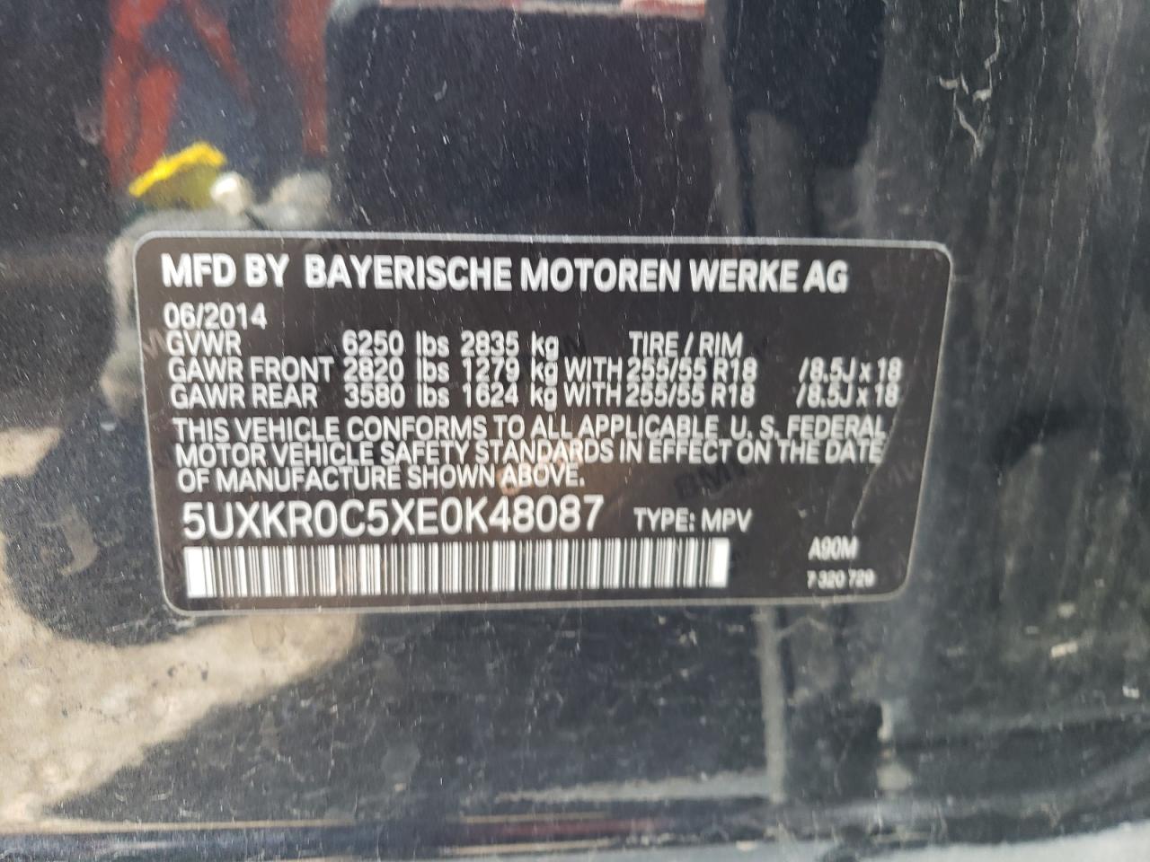 5UXKR0C5XE0K48087 2014 BMW X5 xDrive35I