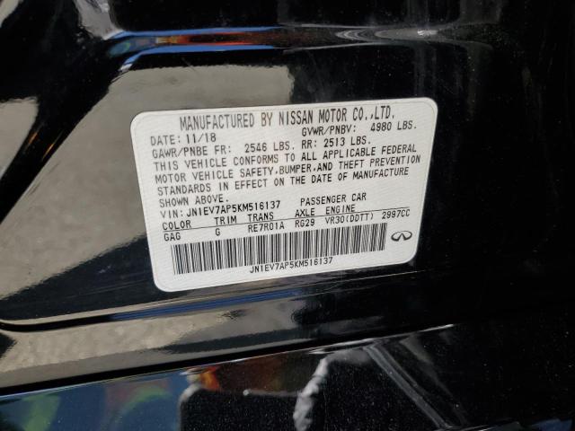 2019 Infiniti Q50 Luxe VIN: JN1EV7AP5KM516137 Lot: 58291854