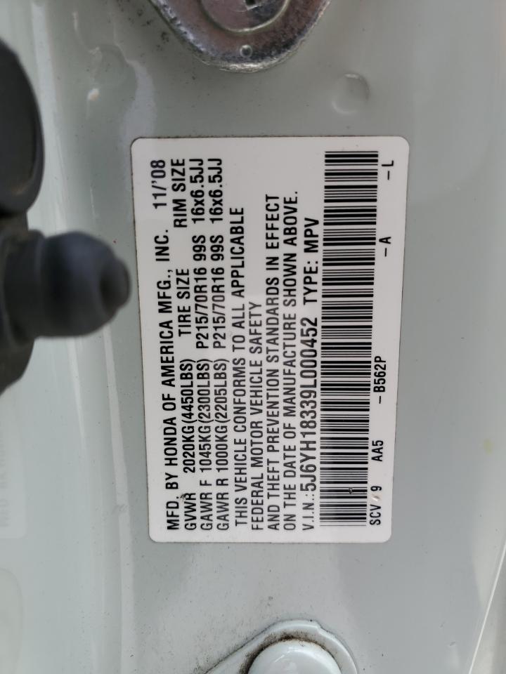 5J6YH18339L000452 2009 Honda Element Lx