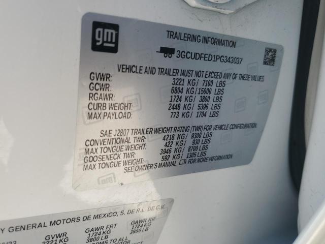 VIN 3GCUDFED1PG343037 2023 Chevrolet Silverado, K15... no.12