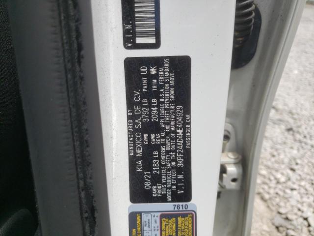 2021 Kia Forte Fe VIN: 3KPF24AD4ME404929 Lot: 58147764