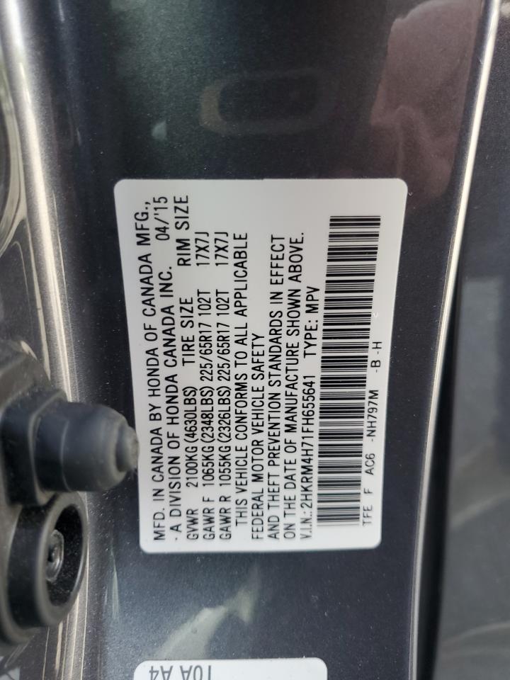 2HKRM4H71FH655641 2015 Honda Cr-V Exl