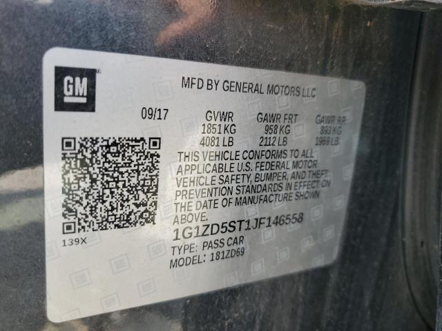 2018 CHEVROLET MALIBU  LT 1G1ZD5ST1JF146558
