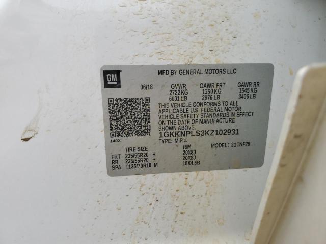 2019 GMC Acadia Denali VIN: 1GKKNPLS3KZ102931 Lot: 59765504