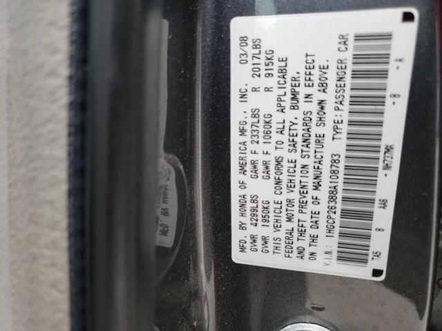 1HGCP26388A108783 2008 Honda Accord Lx