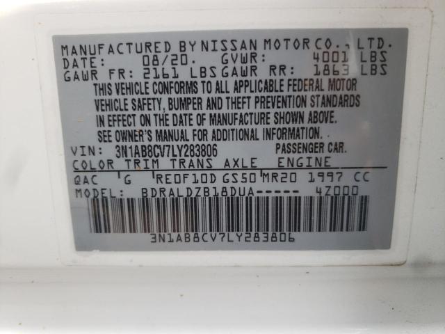 2020 Nissan Sentra Sv VIN: 3N1AB8CV7LY283806 Lot: 58075944