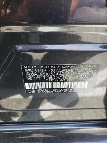 2011 Lexus Es 350 VIN: JTHBK1EG1B2418636 Lot: 59348474