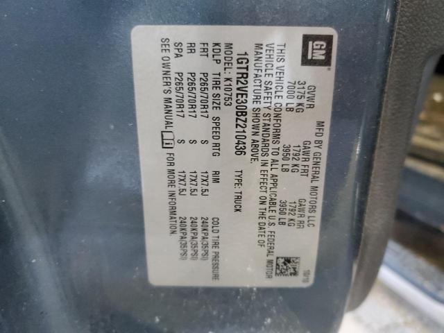 2011 GMC Sierra K1500 Sle VIN: 1GTR2VE30BZ210436 Lot: 59312084