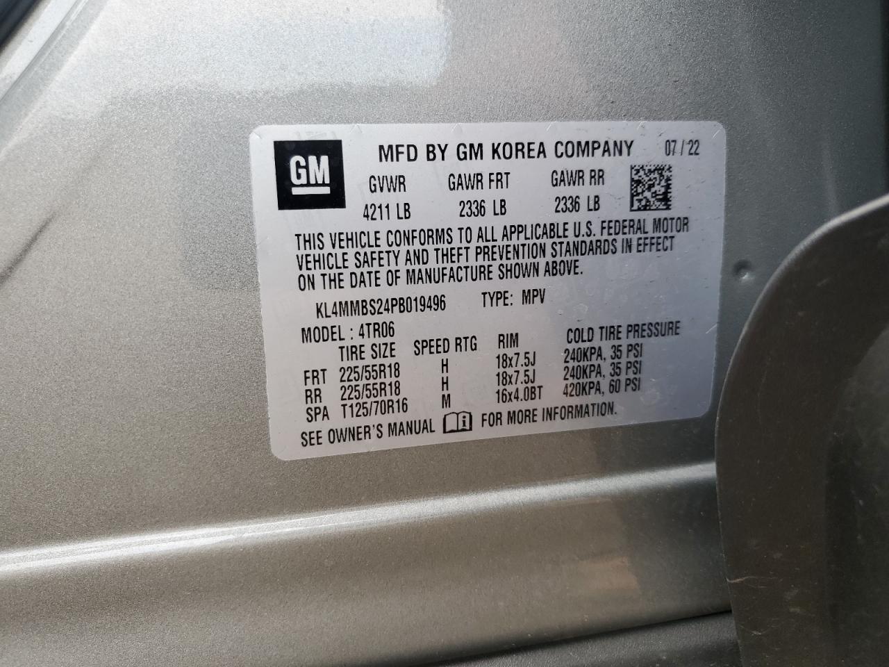 KL4MMBS24PB019496 2023 Buick Encore Gx Preferred