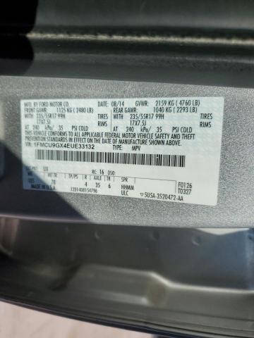 2014 Ford Escape Se VIN: 1FMCU9GX4EUE33132 Lot: 59550724