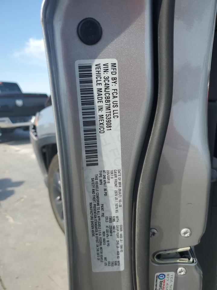 3C4NJCBB7MT539081 2021 Jeep Compass Latitude