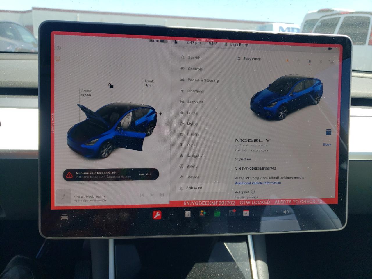 5YJYGDEEXMF091702 2021 Tesla Model Y