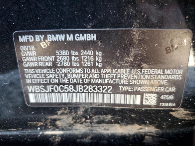 VIN WBSJF0C58JB283322 2018 BMW M5 no.12