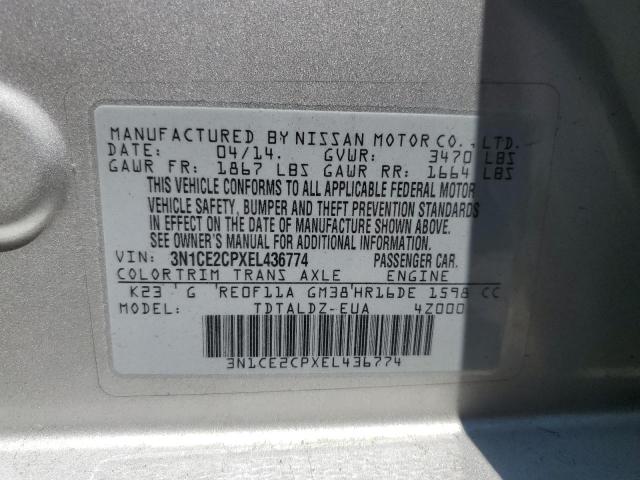 3N1CE2CPXEL436774 2014 Nissan Versa Note S