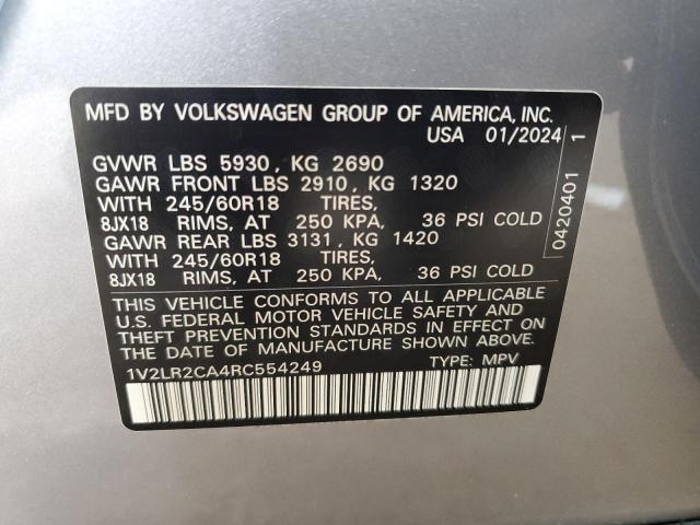 1V2LR2CA4RC554249 2024 Volkswagen Atlas Se