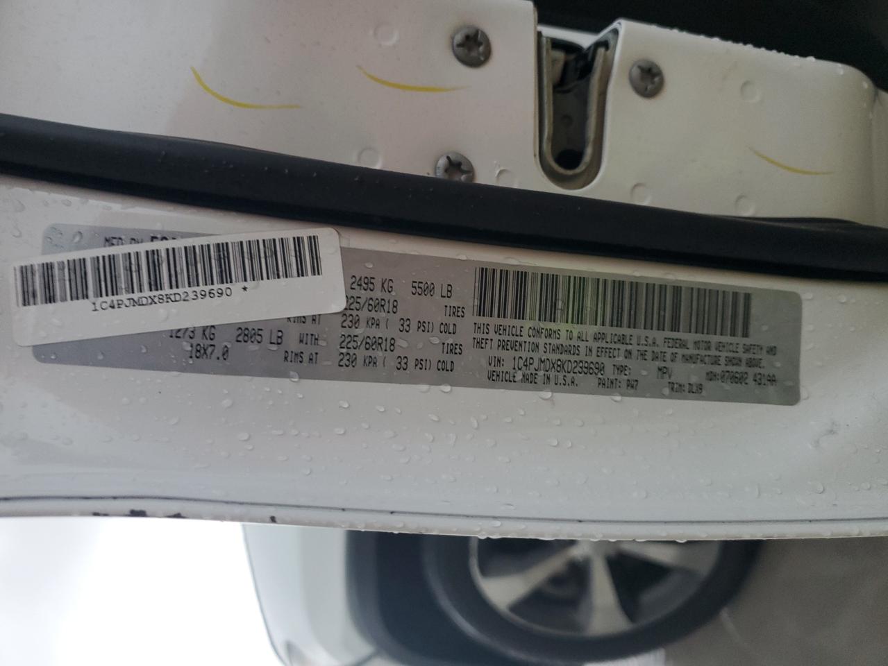 1C4PJMDX8KD239690 2019 Jeep Cherokee Limited