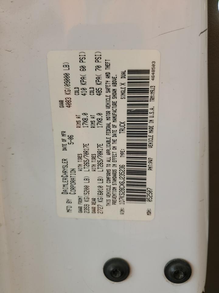 1D7KS28CX6J235236 2006 Dodge Ram 2500 St