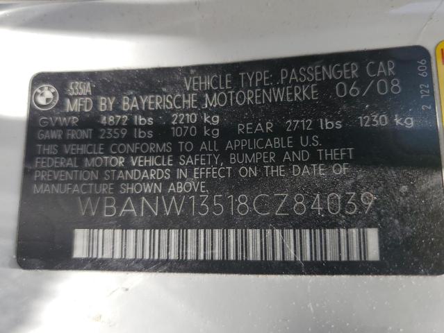 2008 BMW 535 I VIN: WBANW13518CZ84039 Lot: 59111964