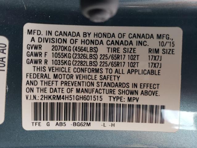 2HKRM4H51GH601515 2016 Honda Cr-V Ex