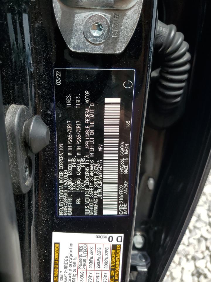 JTEMU5JR8N6054355 2022 Toyota 4Runner Sr5/Sr5 Premium