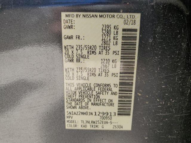 2018 NISSAN MURANO S - 5N1AZ2MH0JN129913