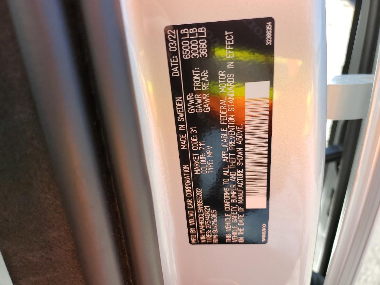 YV4H60CL5N1855282 2022 Volvo Xc90 T8 Recharge Inscription