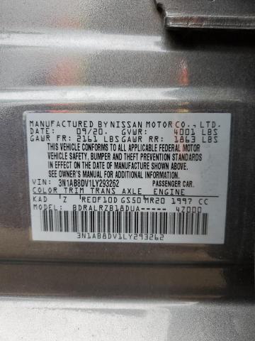 2020 Nissan Sentra Sr VIN: 3N1AB8DV1LY293262 Lot: 57749774