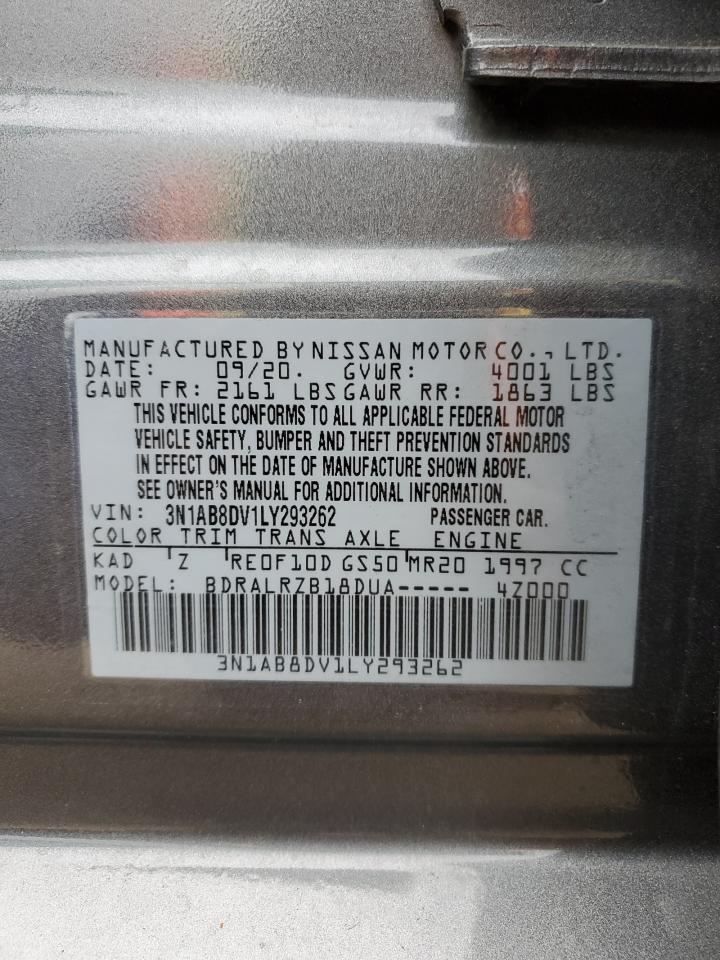 3N1AB8DV1LY293262 2020 Nissan Sentra Sr