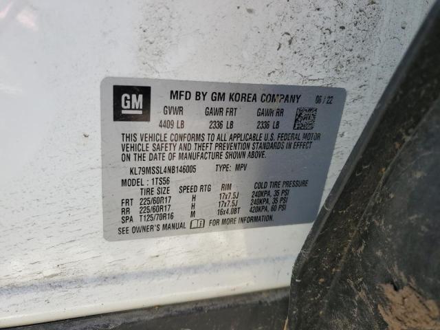 2022 Chevrolet Trailblazer Activ VIN: KL79MSSL4NB146005 Lot: 60079514