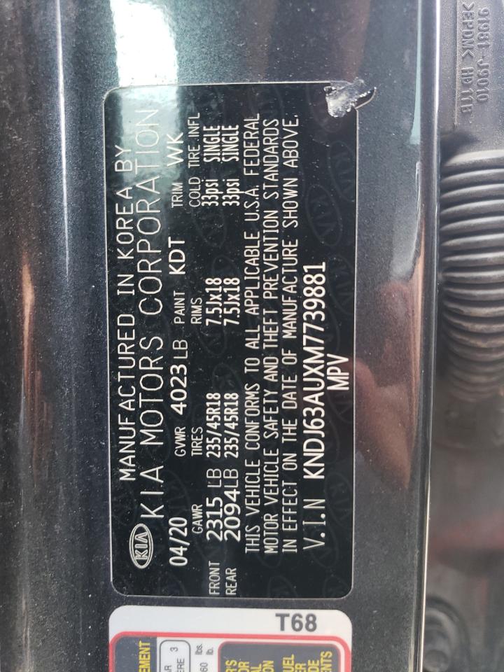 KNDJ63AUXM7739881 2021 Kia Soul Gt Line