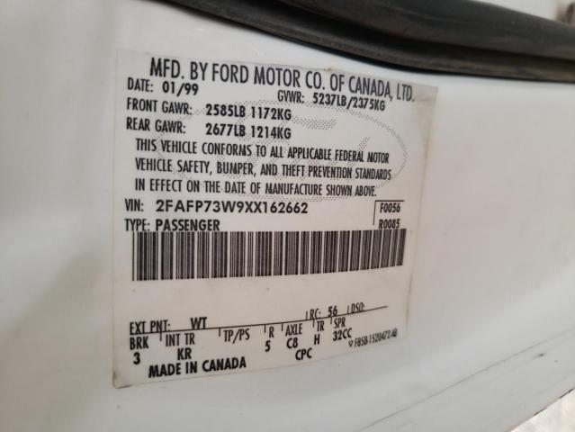 1999 Ford Crown Victoria VIN: 2FAFP73W9XX162662 Lot: 58157994