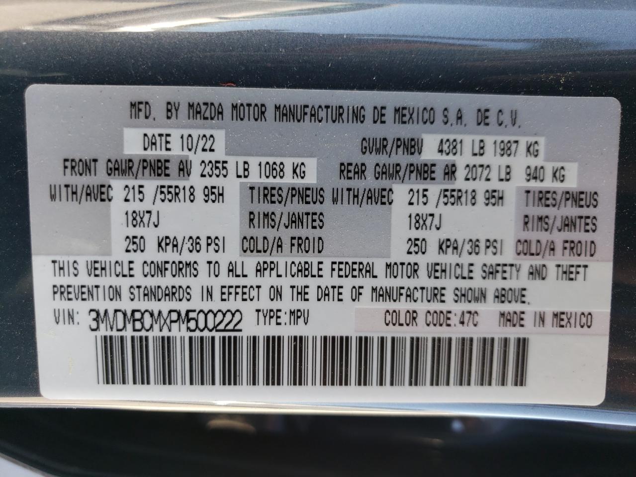 3MVDMBCMXPM500222 2023 Mazda Cx-30 Preferred