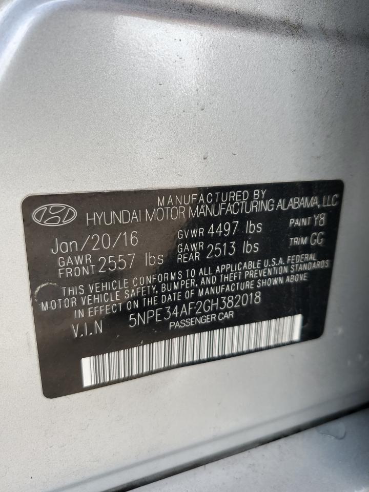 5NPE34AF2GH382018 2016 Hyundai Sonata Sport