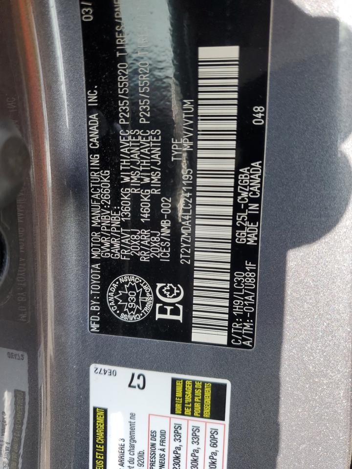 2T2YZMDA4LC241195 2020 Lexus Rx 350 F-Sport