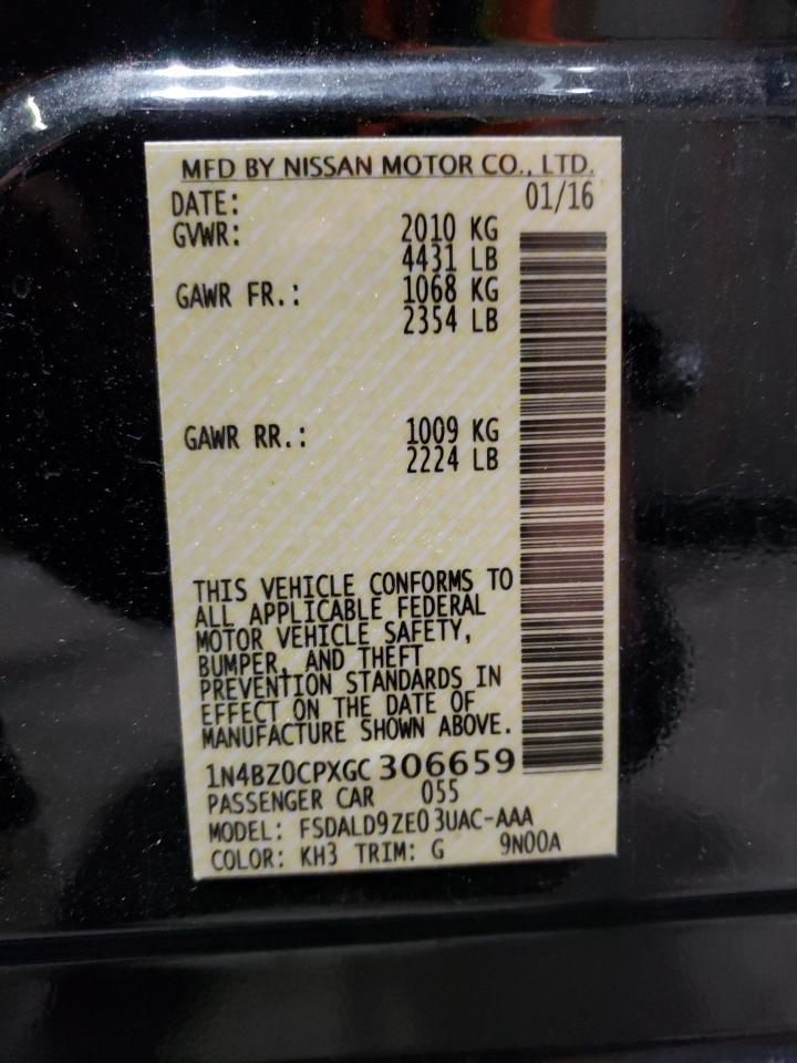 1N4BZ0CPXGC306659 2016 Nissan Leaf Sv