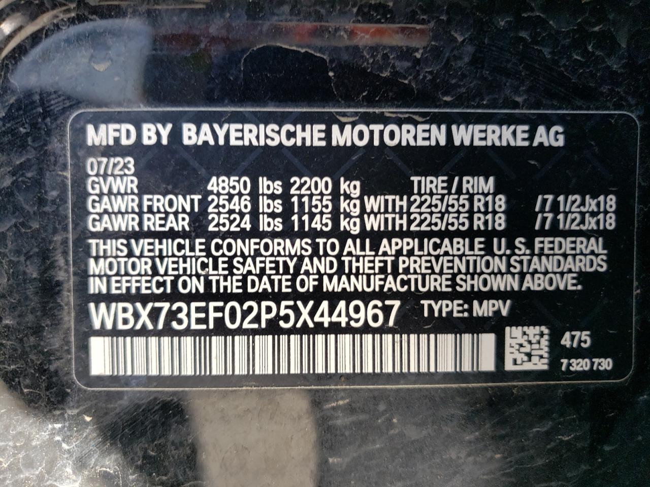 WBX73EF02P5X44967 2023 BMW X1 xDrive28I