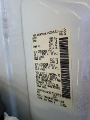 2022 Nissan Rogue Sv VIN: 5N1BT3BAXNC671569 Lot: 59113844